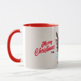 Santa Deer Frohe Weihnachten an mich Gruß Tasse