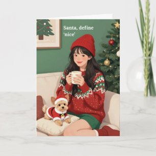 Santa, definiere 'nette' Weihnachtskarte Feiertagskarte