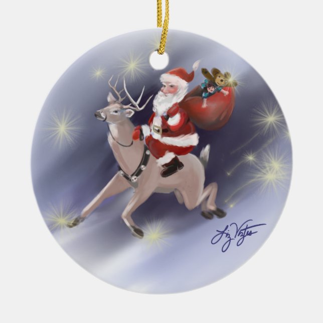 Santa Delivers Ornament (Vorne)