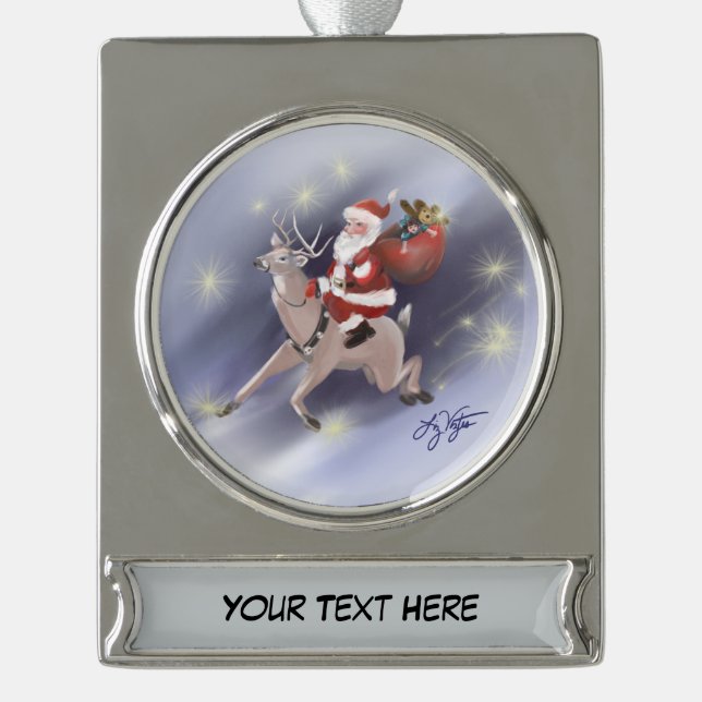 Santa Delivers Ornament (Vorderseite)