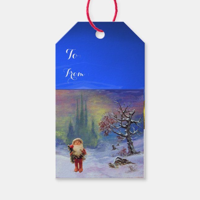 SANTA DER GNOME GESCHENKANHÄNGER (Vorderseite)