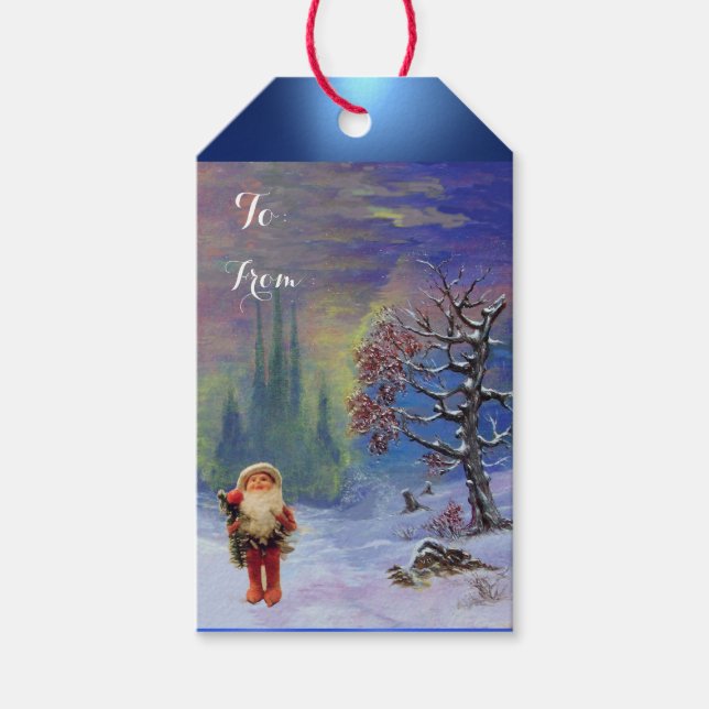 SANTA DER GNOME GESCHENKANHÄNGER (Vorderseite)