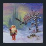 SANTA DER GNOMES QUADRATISCHE WANDUHR<br><div class="desc">Farbenfrohe, skurrile und helle Weihnachtsgestaltung.Das kleine Gnome ist ein seltenes altes italienisches Spielzeug aus den Jahren 1950.
zazzle.com/" re href="http://www.zazzle.com/"> (</div>