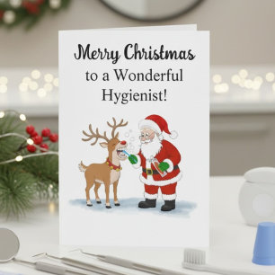 Santa der Zahnhygieniker Weihnachtslächeln Karte