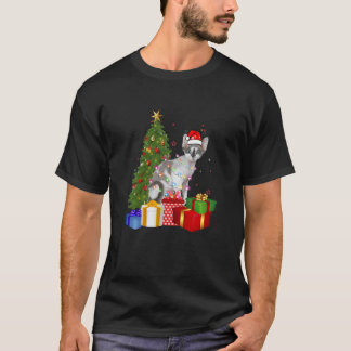 Santa Devon Rex Cat Christmas Tree Classic T-Shirt