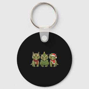 Santa Dinosaur Weihnachtsbaum Triceratops Liebhabe Schlüsselanhänger