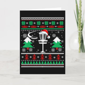 Santa Disc Golf Weihnachtspullover Santa Disc Golf Karte