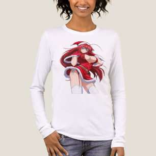 Santa-Diva-Anime-Winter-Outfit - T-Shirt Tri-Blend Shirt