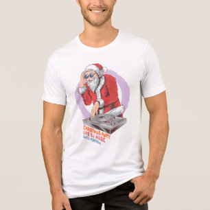 Santa DJ Weihnachtsfeier Musikliebhaber Tri-Blend Shirt