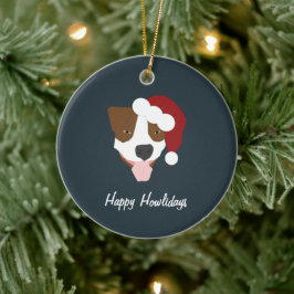 Santa Dog - Anpassbar Keramik Ornament