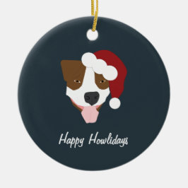 Santa Dog - Anpassbar Keramik Ornament