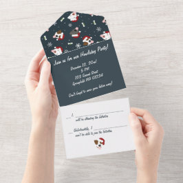 Santa Dog - glückliche Ferien in einer Einladung