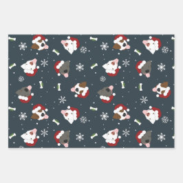 Santa Dogs Geschenkpapier Set