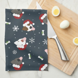 Santa Dogs Geschirrtuch