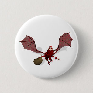Santa Dragon Button