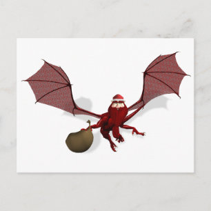 Santa Dragon Feiertagspostkarte