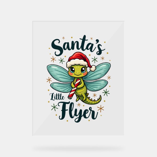 Santa Dragonfly Acrylschild (Vorderseite)