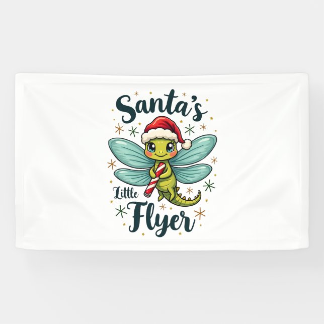 Santa Dragonfly Banner (Horizontal)