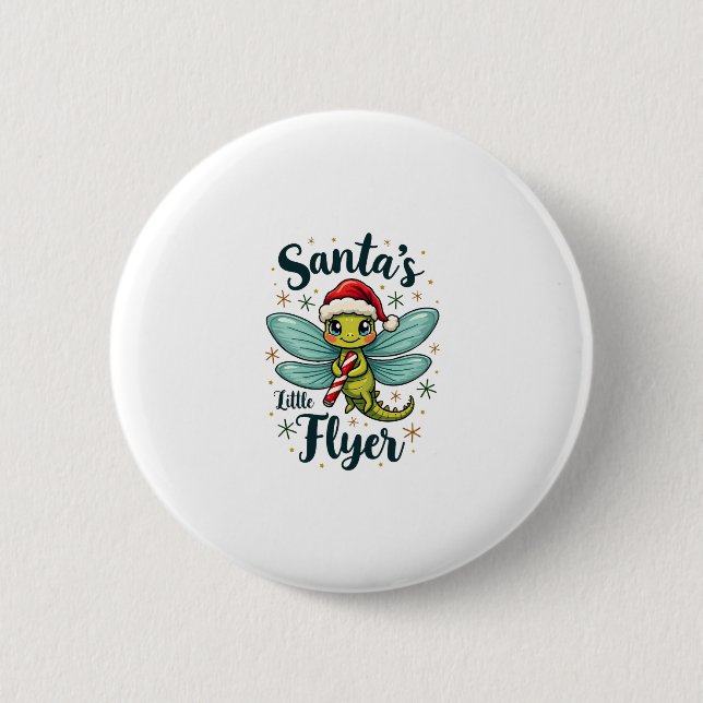 Santa Dragonfly Button (Vorderseite)