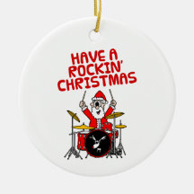Santa Drums Drummer Musician Weihnachtsschmuck