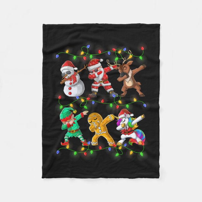 Santa Elf Freunde Weihnachtsjunge Männer Männer Fleecedecke (Vorderseite)