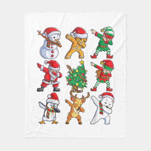 Santa Elf Freunde Weihnachtsjunge Männer Männer Fleecedecke (Vorderseite)