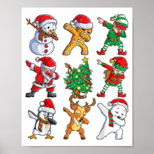 Santa Elf Freunde Weihnachtsjunge Männer Männer Poster