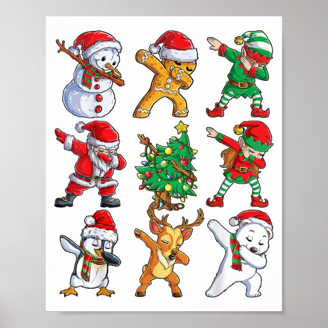 Santa Elf Freunde Weihnachtsjunge Männer Männer Poster (Vorne)