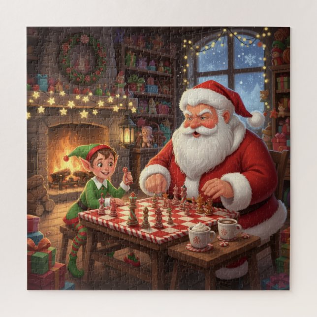 Santa & Elf Schachspiel Weihnachten (Vertikal)
