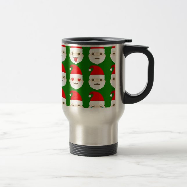 Santa Emoji Emoticons Reisebecher (Rechts)