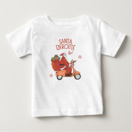 Santa enroute baby t-shirt