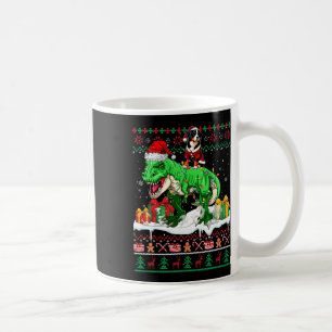 Santa Entlebucher Mountain Riding T-rex Weihnachte Kaffeetasse