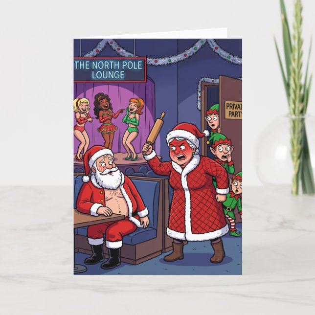 Santa ertappt karte (Vorderseite)