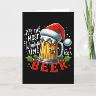 Santa Es ist die wunderbarste Zeit für ein Bier-We Karte