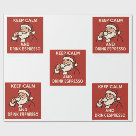 Santa Espresso Geschenkpapier