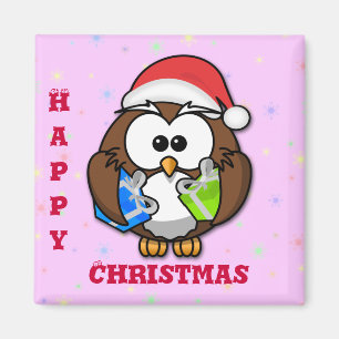 Santa Eule Magnet