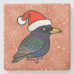 Santa European Starling Steinuntersetzer