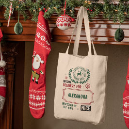 Santa Express (Individuelle Name) Weihnachten Tragetasche