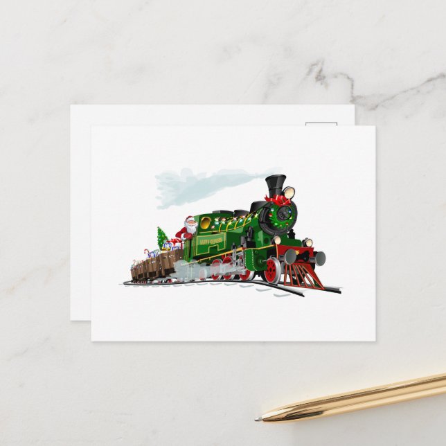 Santa Express Postkarte (Vorderseite/Rückseite Beispiel)