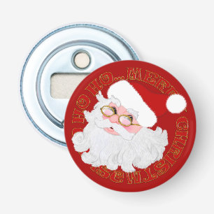 Santa Face Circle-Red-Round Flasche Opener Flaschenöffner