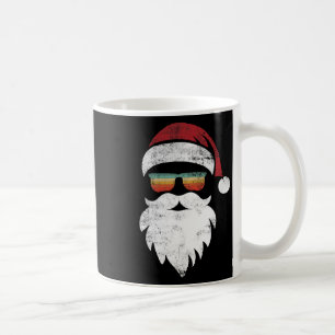 Santa Face Retro Hat Sungle Weihnachts-Shirts für Kaffeetasse