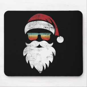 Santa Face Retro Hat Sungle Weihnachts-Shirts für Mousepad