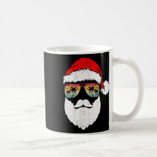 Santa Face Retro Sungles Hawaii Weihnachten Weihna Kaffeetasse