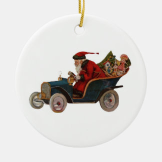 Santa-Fahrer-Schmuck Keramik Ornament