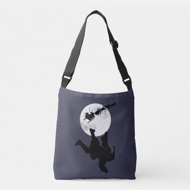 Santa Fallin' Vollmond Tragetaschen Mit Langen Trägern (Vorderseite)