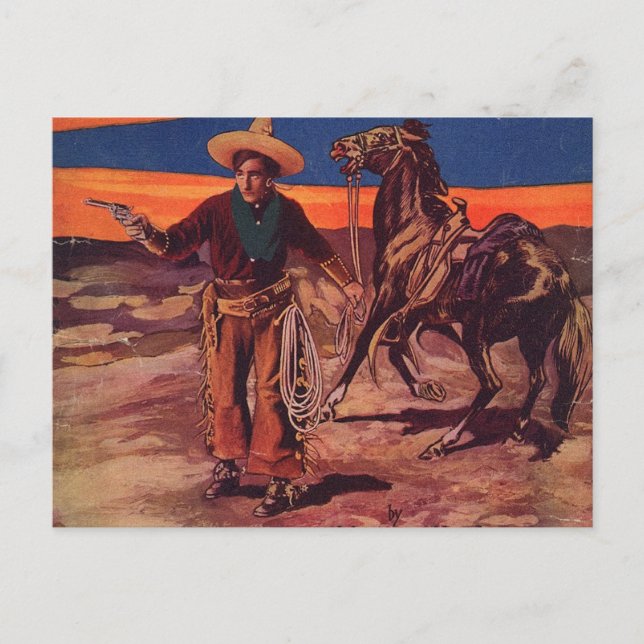 Santa Fe Cowboy Postkarte (Vorderseite)