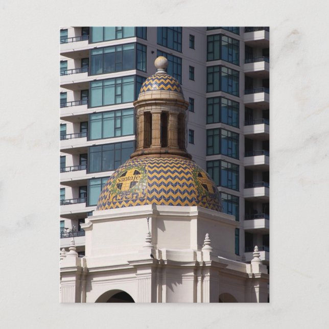 Santa Fe Depot in San Diego, Amtrak-Bahn Postkarte (Vorderseite)