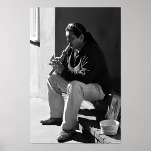Santa-Fe-Flötist Poster