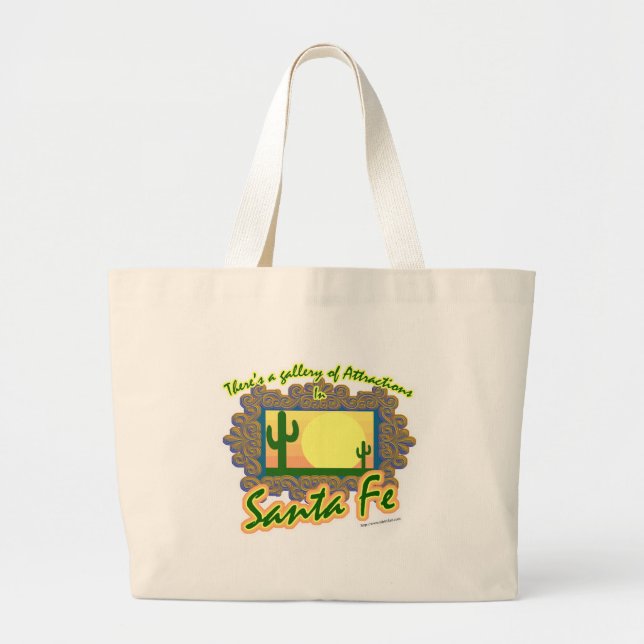 Santa Fe Galerie Cooles Reisen Jumbo Stoffbeutel (Vorne)
