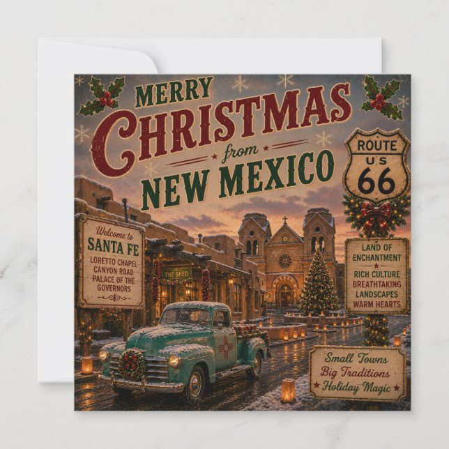Santa Fe Holiday-Grüße Route 66 (Vorderseite)